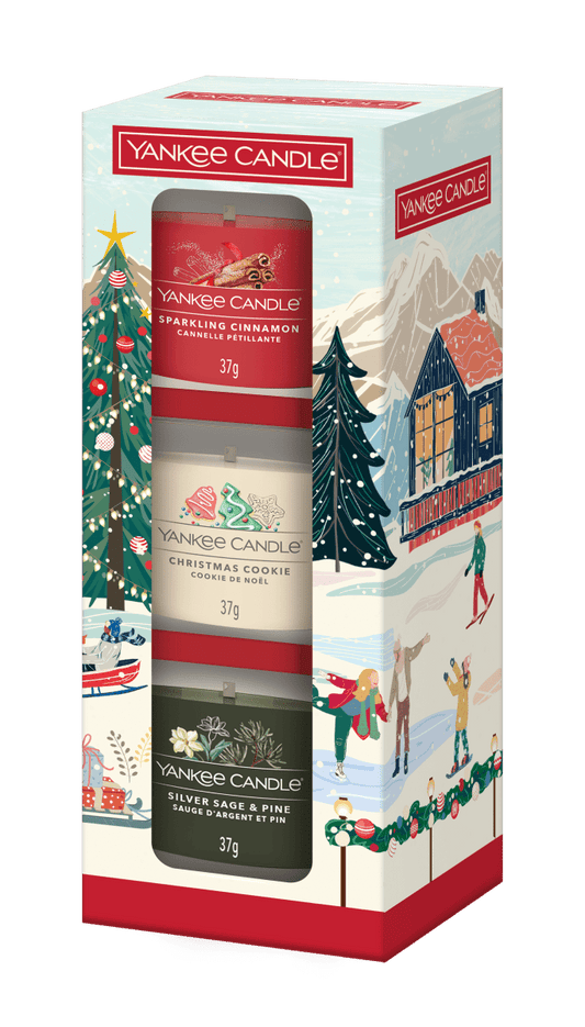 Confezione Regalo Christmas Classic 3 candele Votive in vetro - Kōdō.boutique