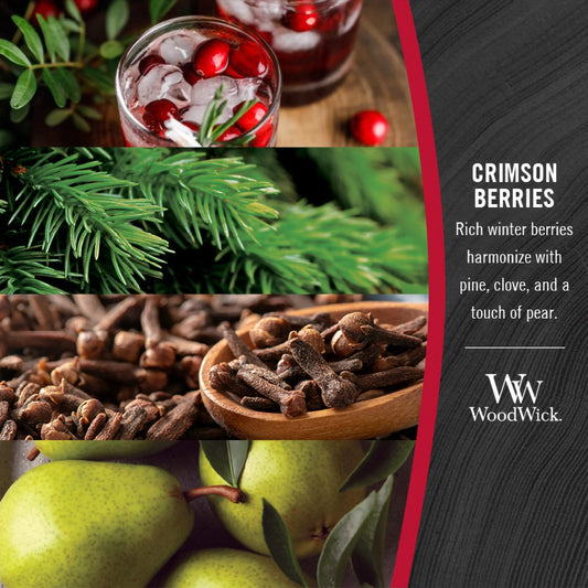 Candela Media Clessidra, Crimson Berries Wood Wick - Kōdō.boutique