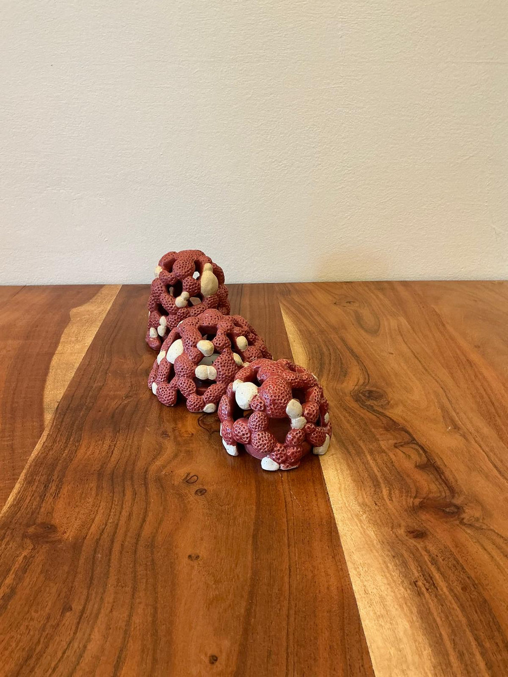 Portacandele decorativo in Gres "Corallo"
