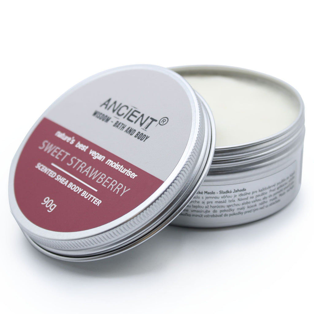 Burro corpo profumato al karité — Dolce fragola — 90 g
