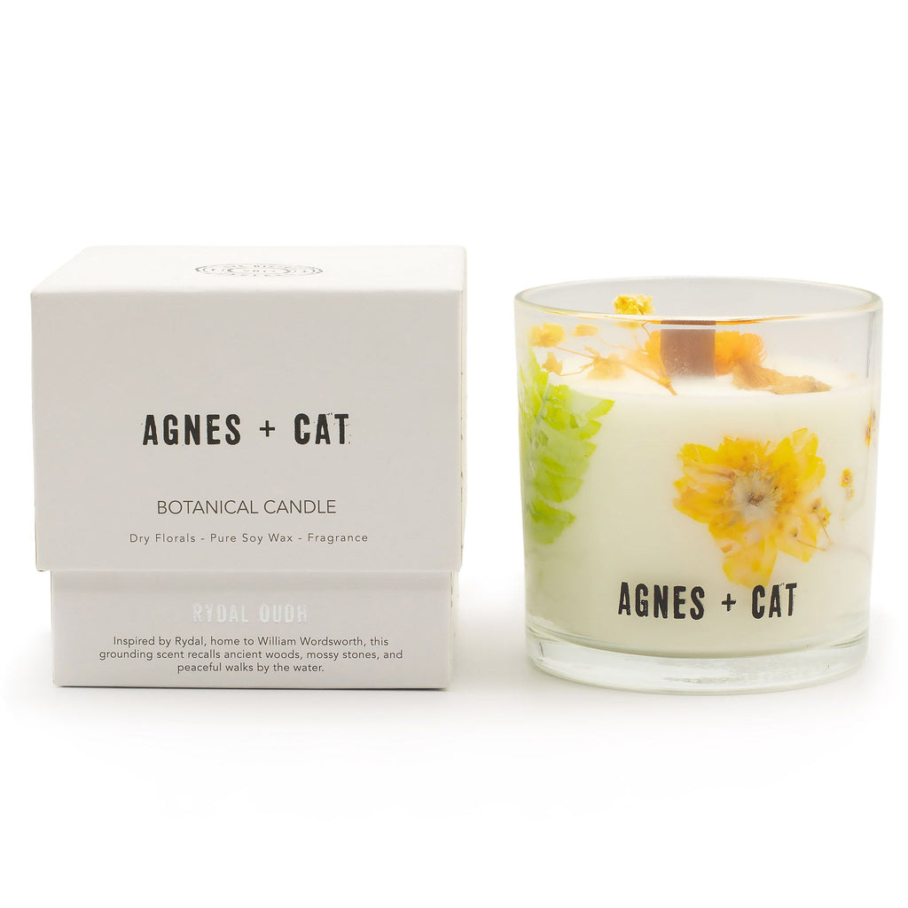 Candela botanica in cera di soia Agnes + Cat — Oud di Rydal