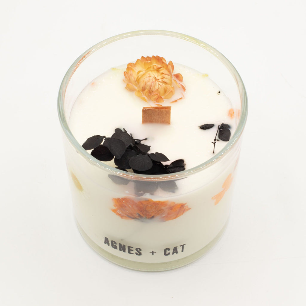 Candela botanica in cera di soia Agnes + Cat — Caffè dei laghi