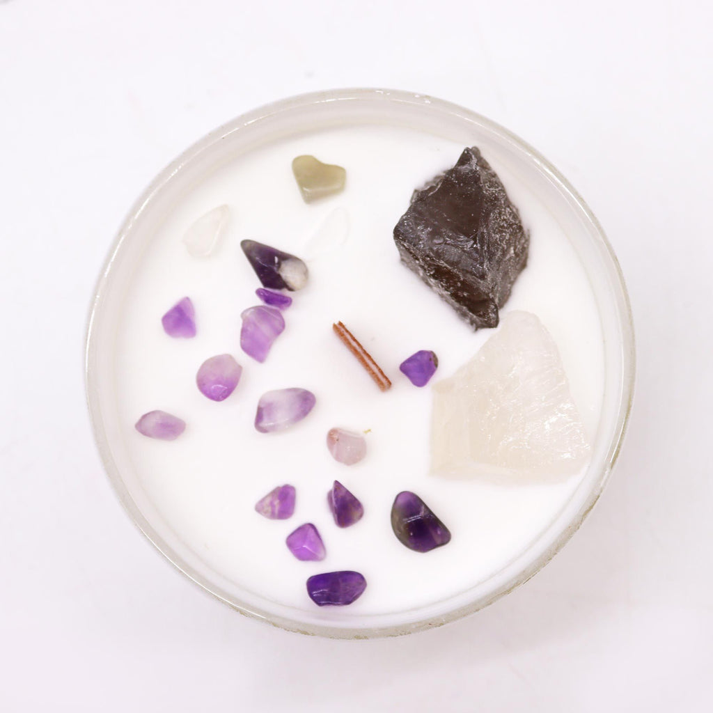 Candela Chakra con cristalli — Corona