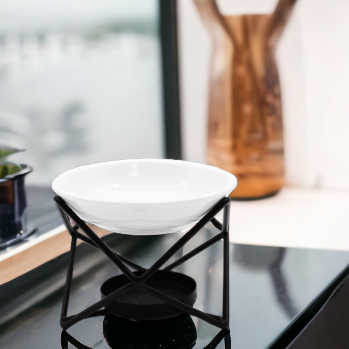 Brucia essenze in ceramica e metallo — Supporto esagonale