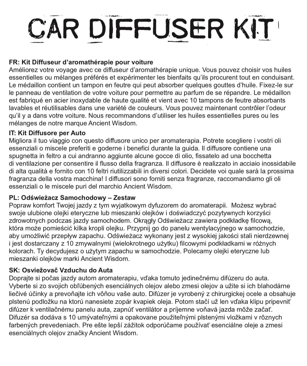 Diffusore per auto — Fiore della Vita — 30 mm