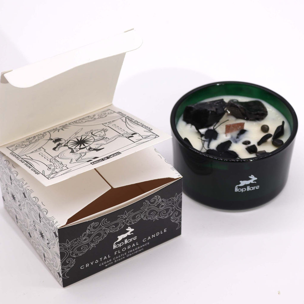 Candela Hop Hare con cristalli — Il Re di Spade