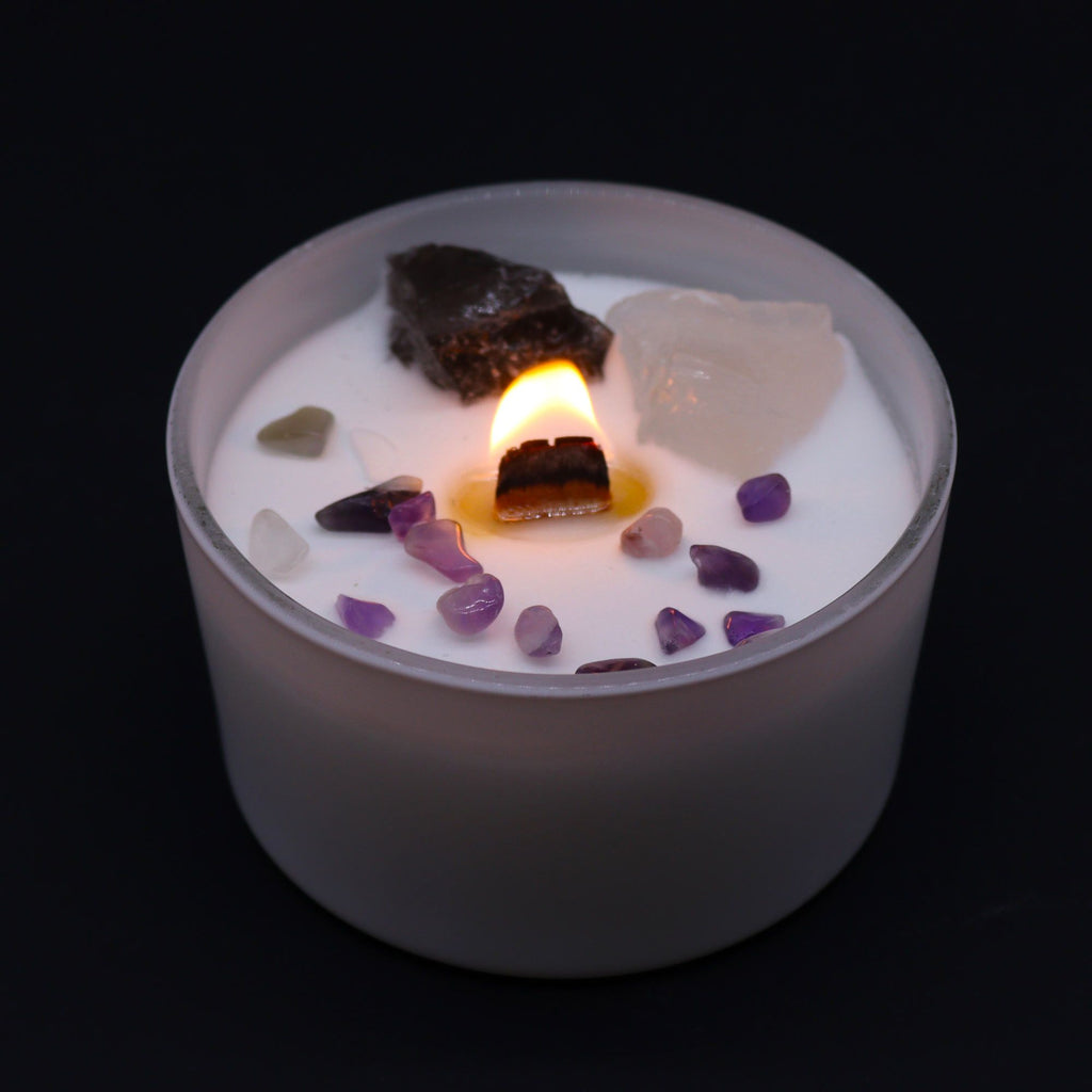Candela Chakra con cristalli — Corona