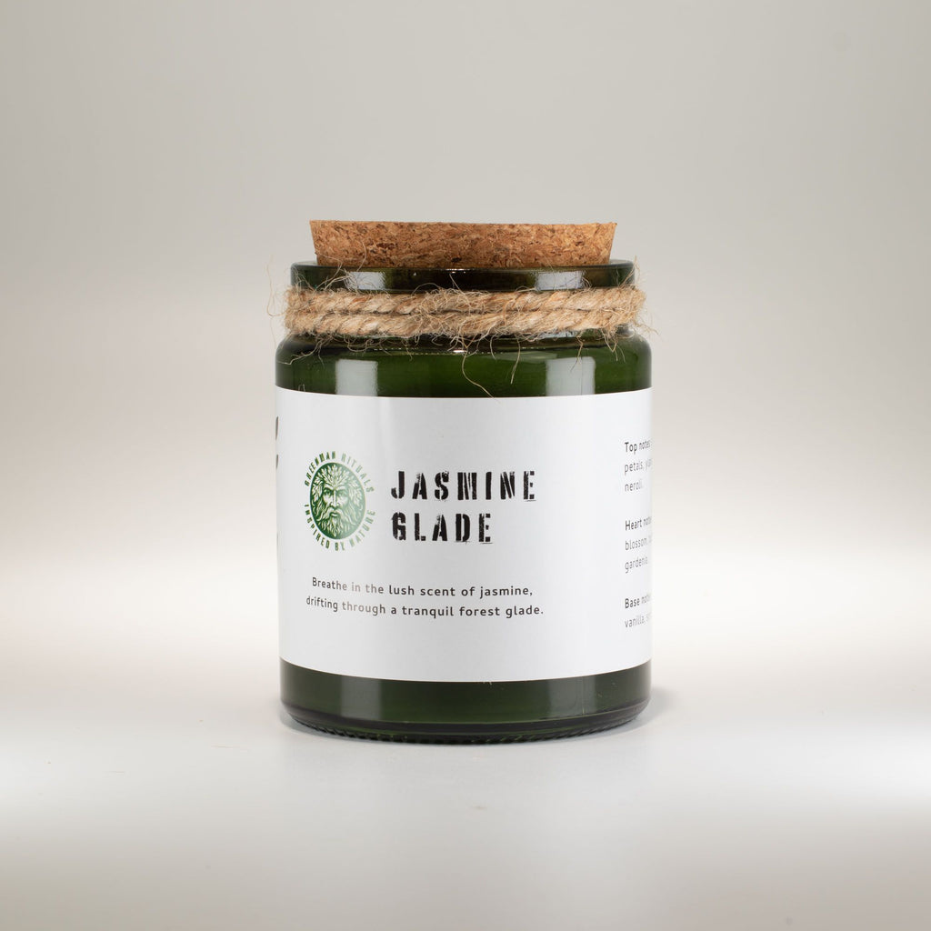Candela in cera di soia Greenman — Radura di gelsomino
