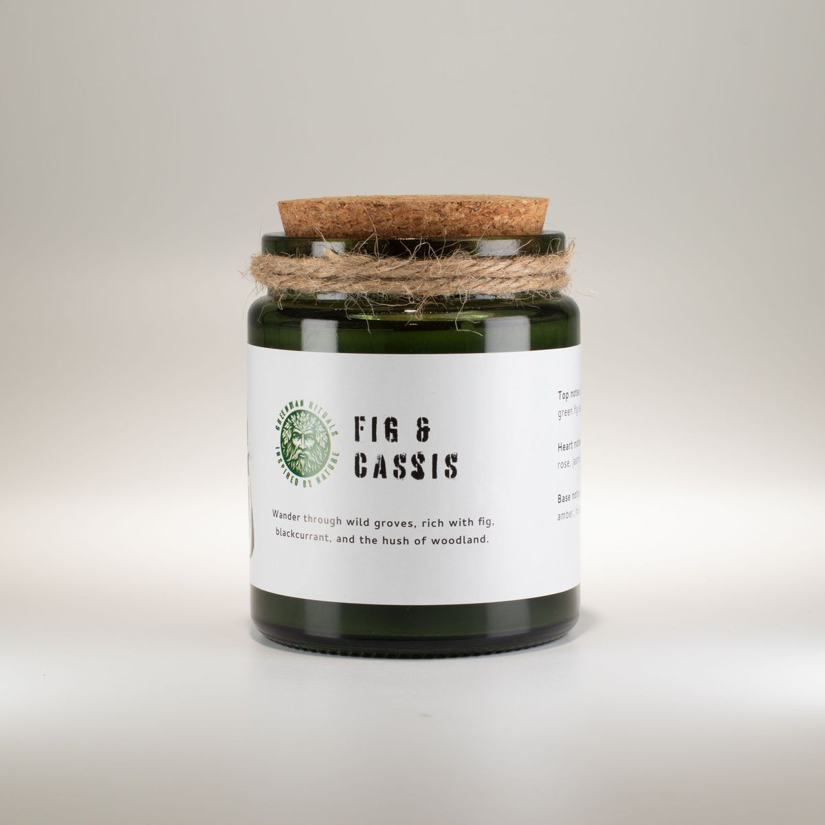 Candela in cera di soia Greenman — Fico e ribes nero