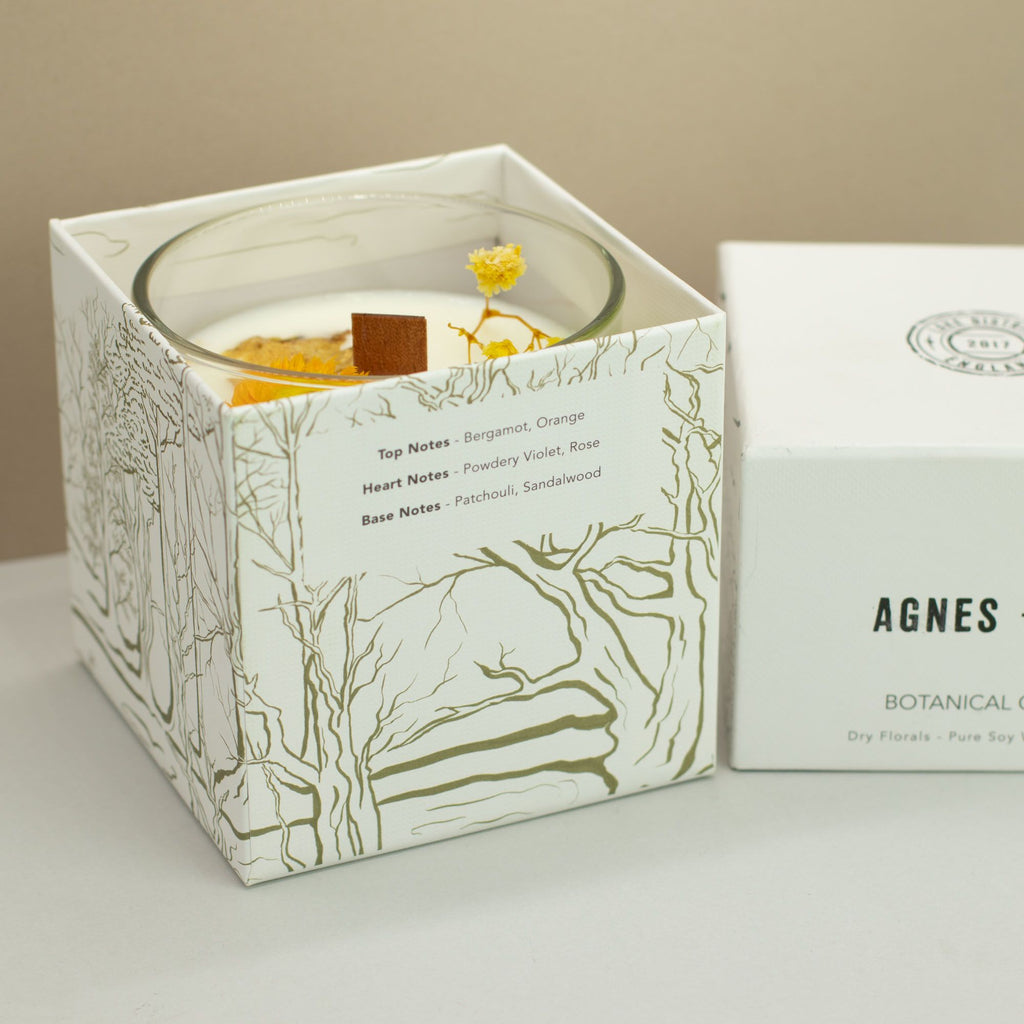 Candela botanica in cera di soia Agnes + Cat — Oud di Rydal