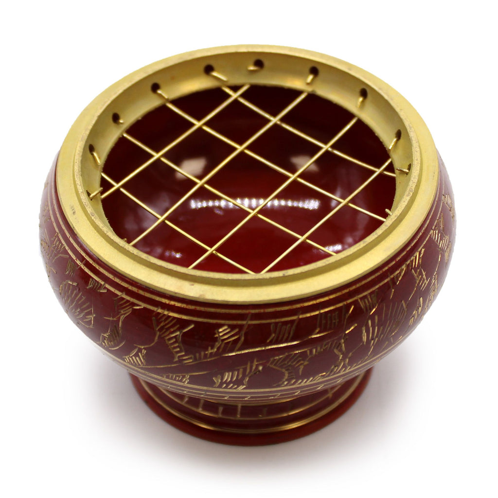 Brucia incenso Chakra in ottone alto — Radice