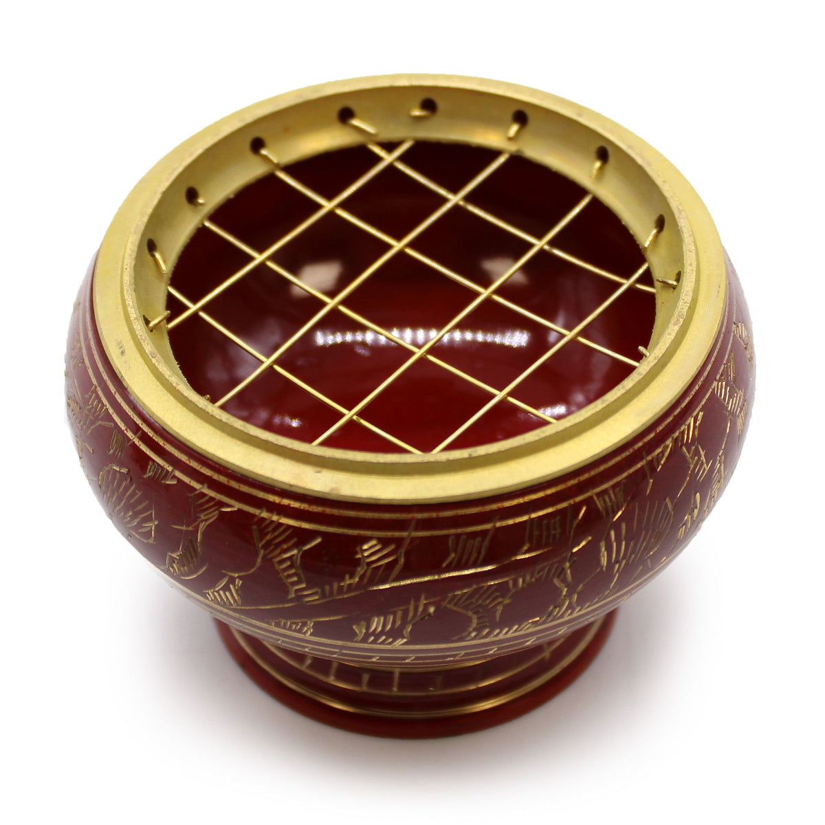 Brucia incenso Chakra in ottone alto — Radice