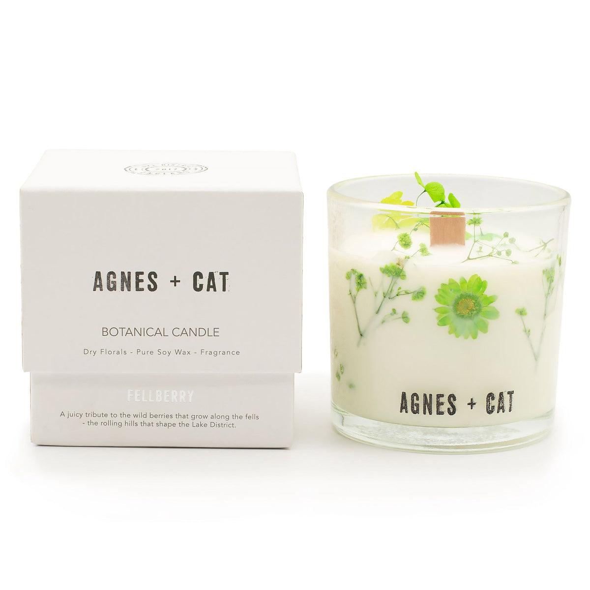 Candela botanica in cera di soia Agnes + Cat — Bacche di brughiera