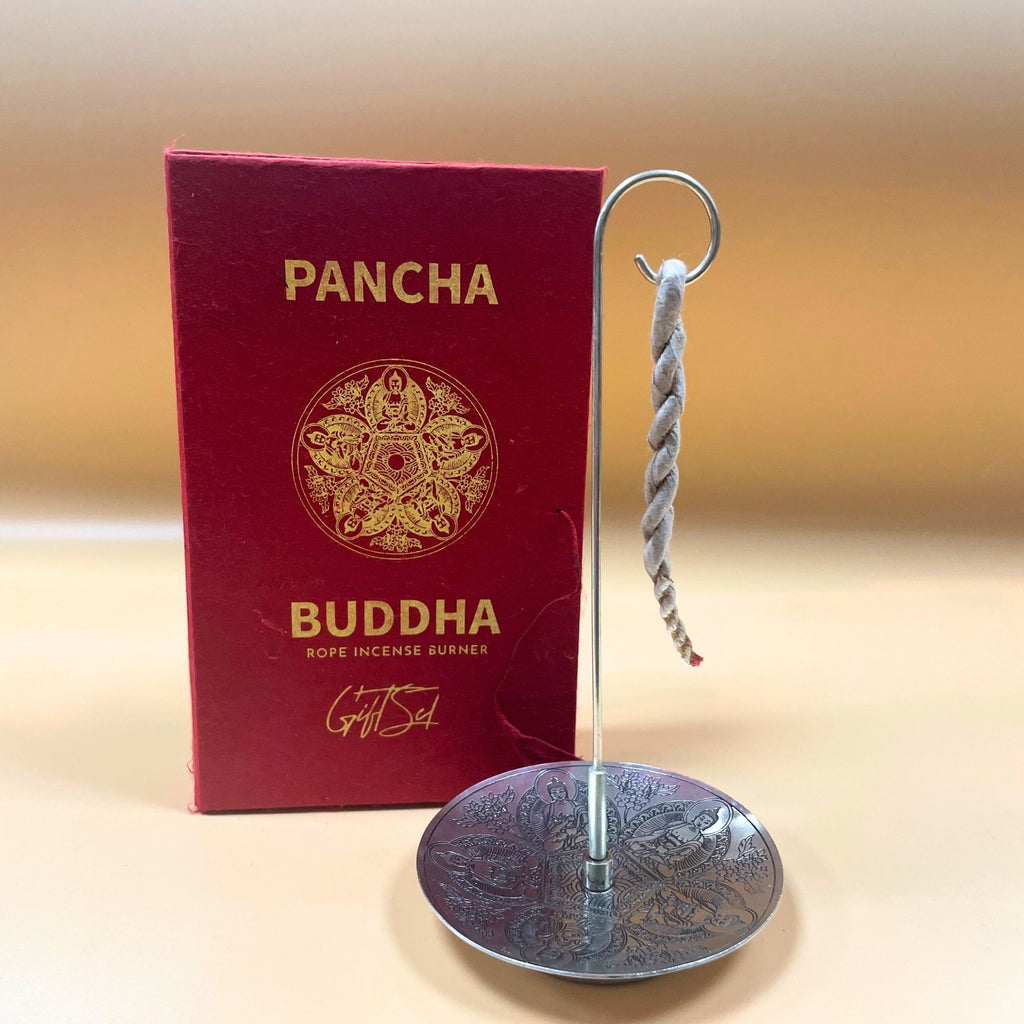 Set incenso a corda e portaincenso — Cinque Buddha