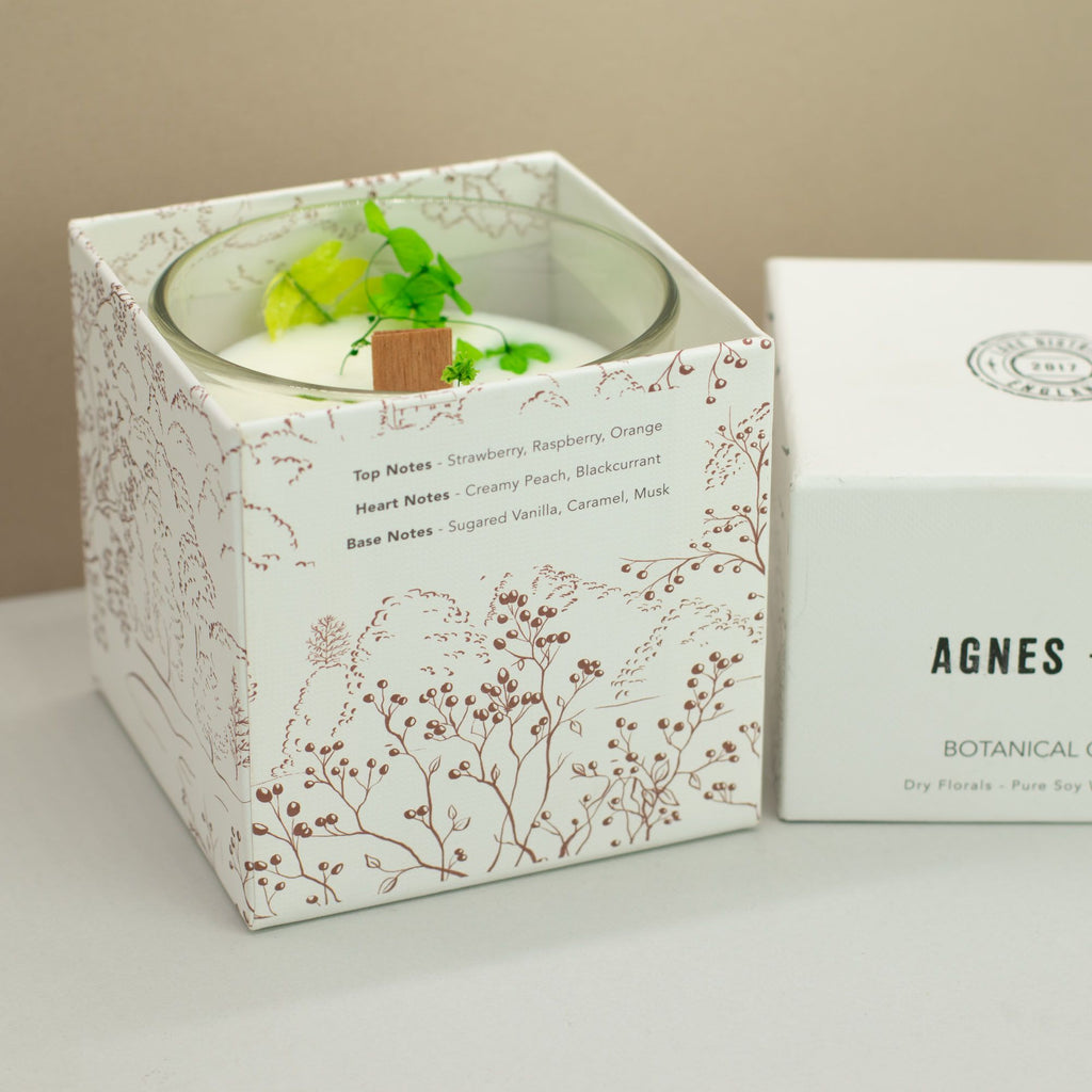 Candela botanica in cera di soia Agnes + Cat — Bacche di brughiera