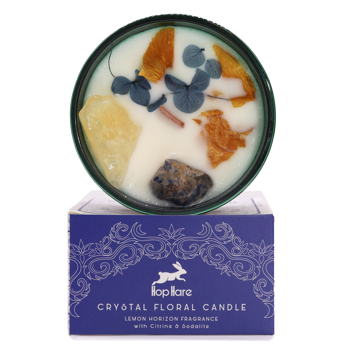 Candela Hop Hare con cristalli — Il Sole