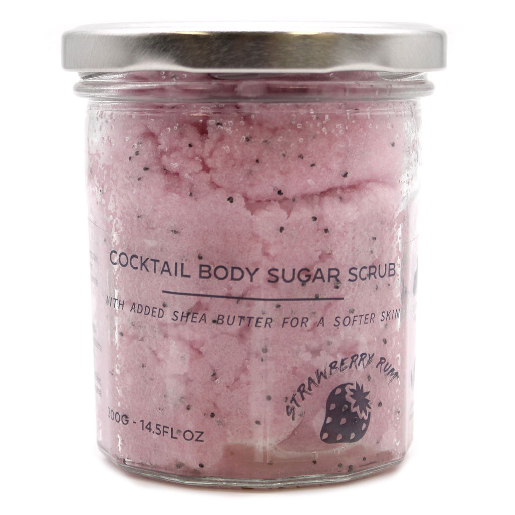Esfoliante corpo allo zucchero — Fragola e rum 300 g