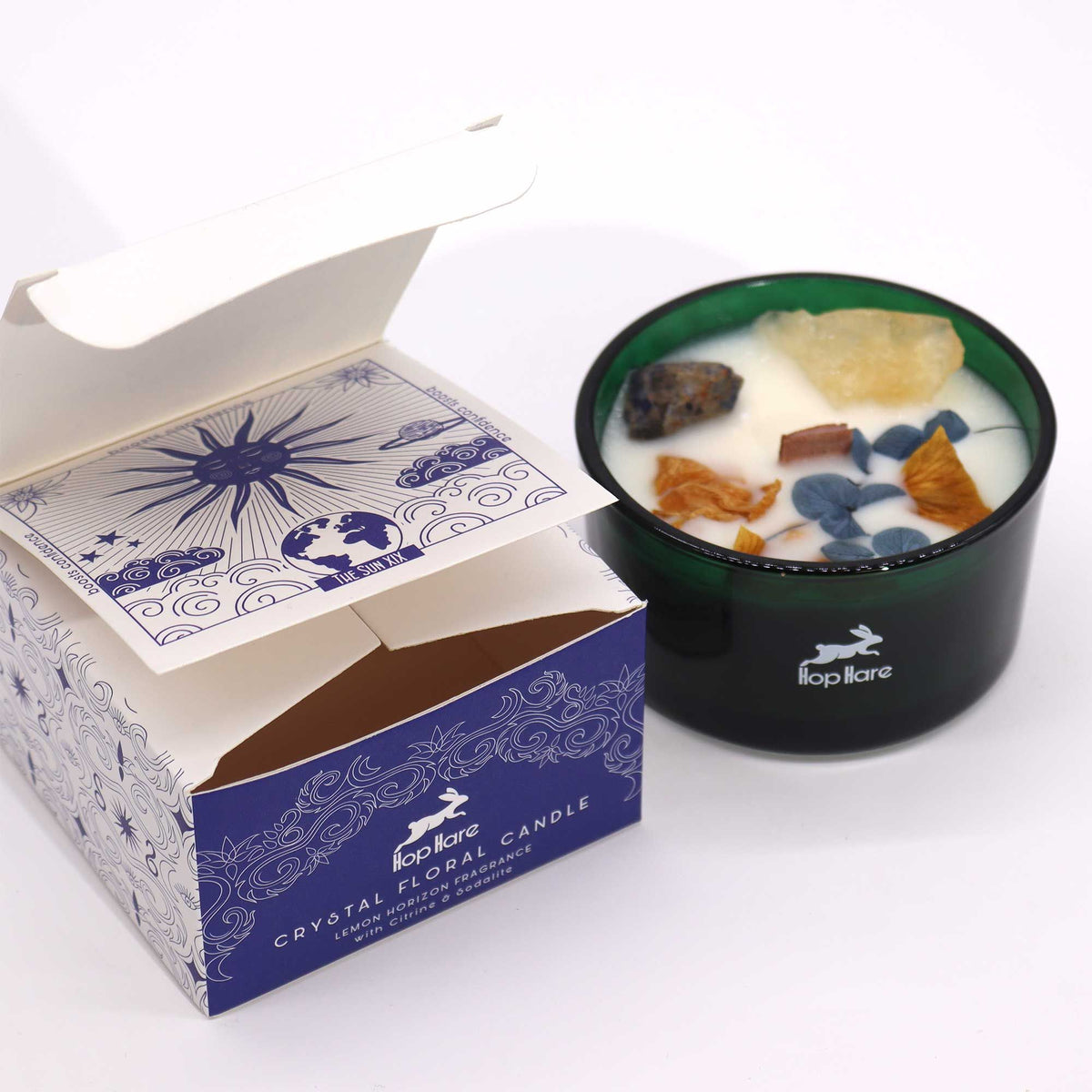 Candela Hop Hare con cristalli — Il Sole