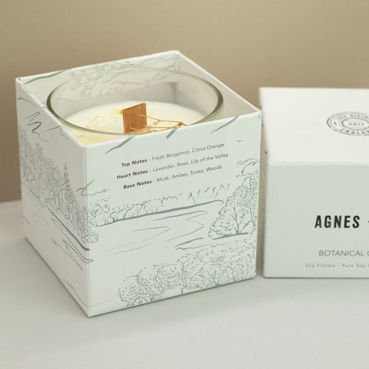 Candela botanica in cera di soia Agnes + Cat — Windermere