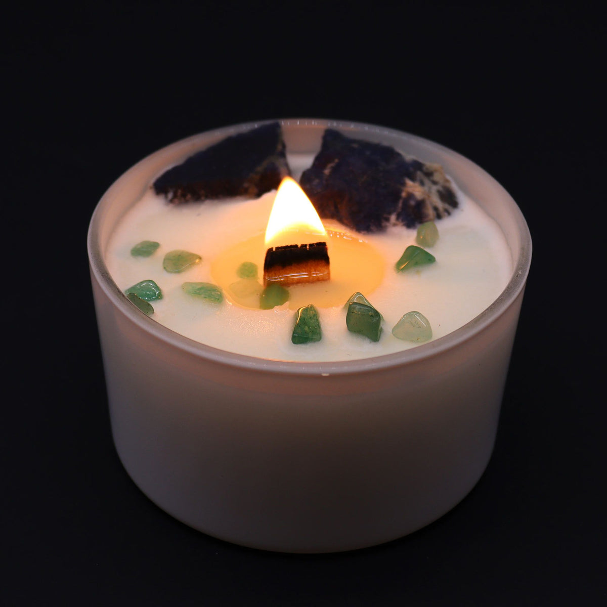Candela Chakra con cristalli — Gola
