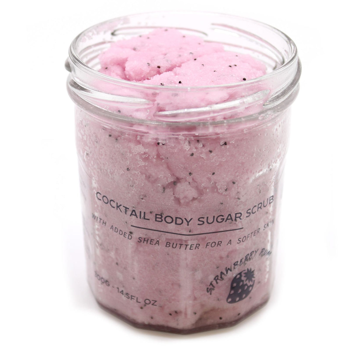 Esfoliante corpo allo zucchero — Fragola e rum 300 g