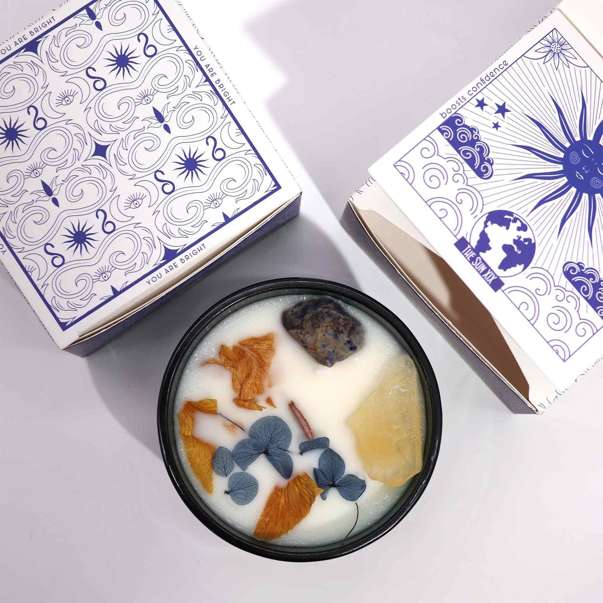 Candela Hop Hare con cristalli — Il Sole