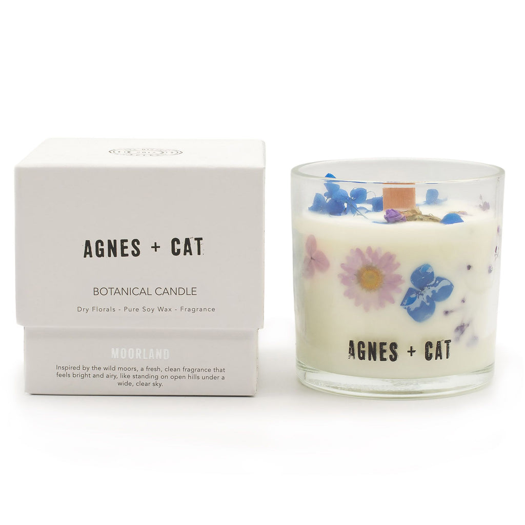Candela botanica in cera di soia Agnes + Cat — Brughiera