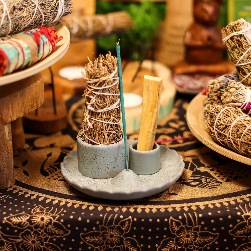 Supporto per Palo Santo e mazzetti aromatici — Loto blu