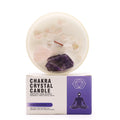 Candela Chakra con cristalli — Terzo occhio