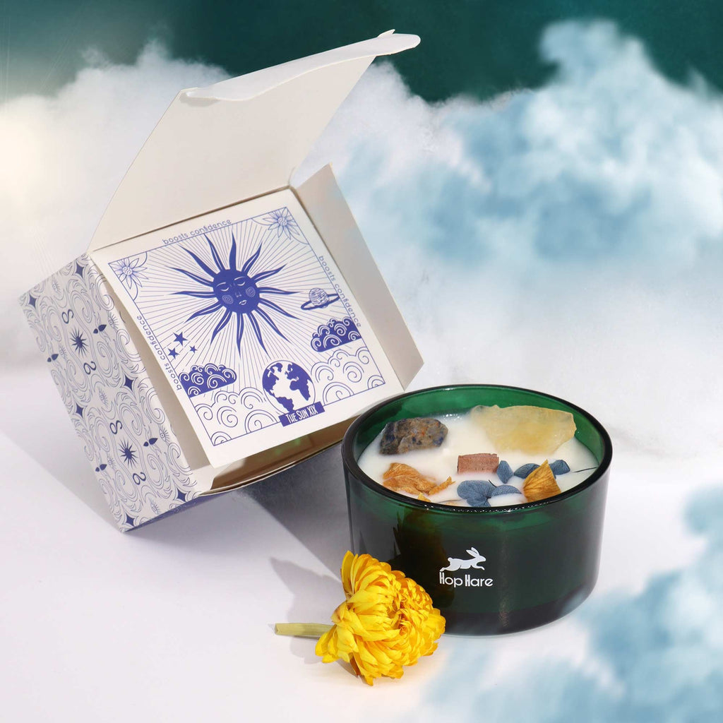Candela Hop Hare con cristalli — Il Sole