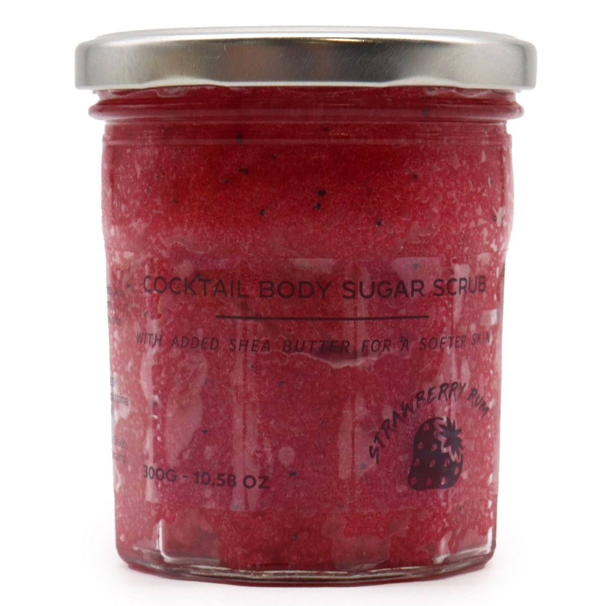 Esfoliante corpo allo zucchero — Fragola e rum 300 g