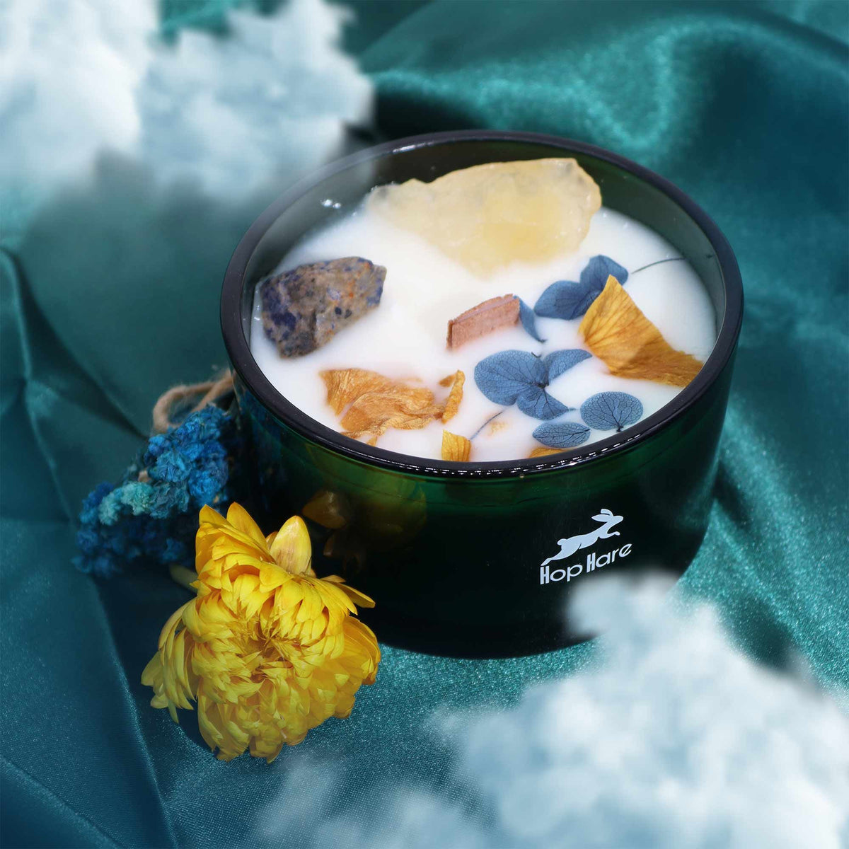 Candela Hop Hare con cristalli — Il Sole