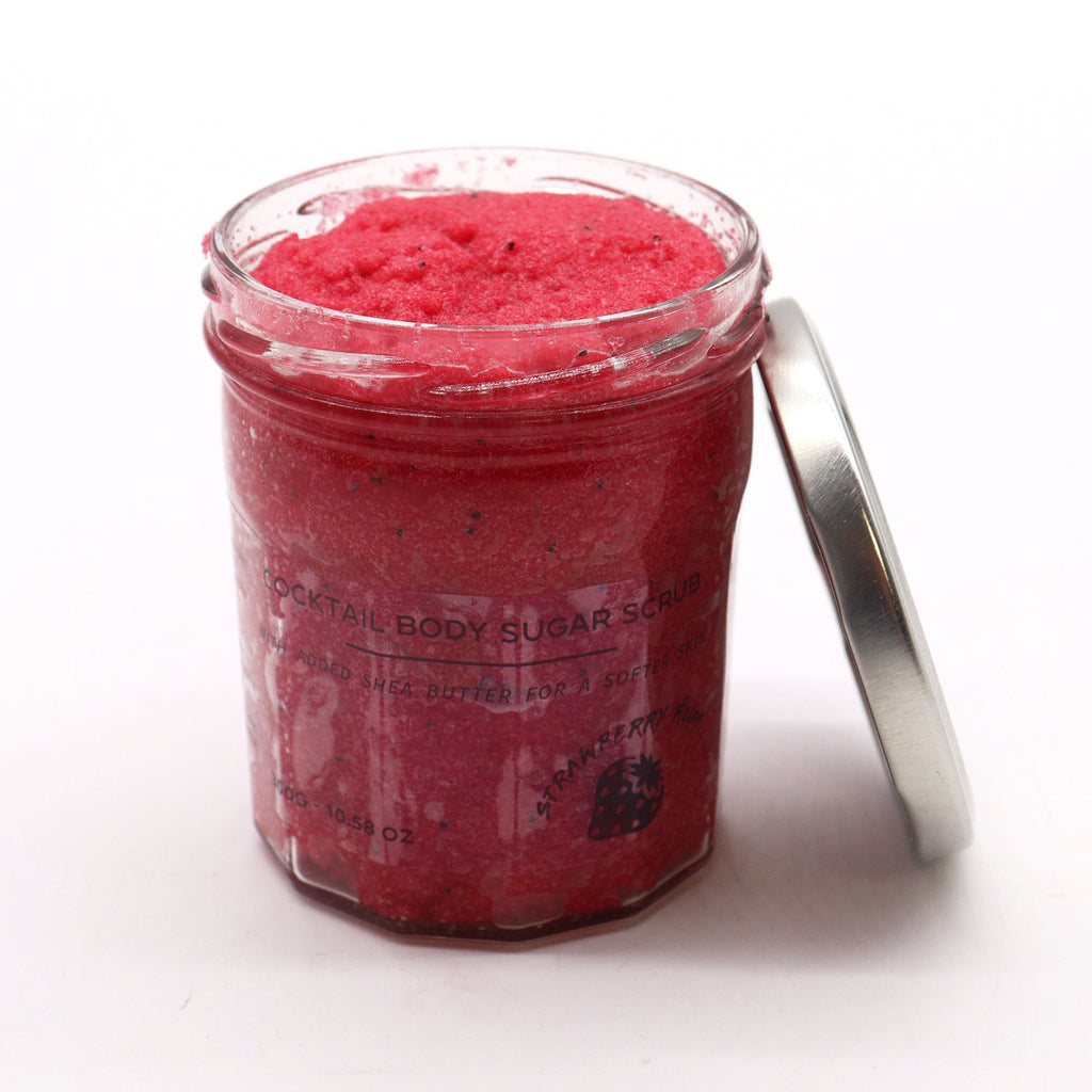 Esfoliante corpo allo zucchero — Fragola e rum 300 g