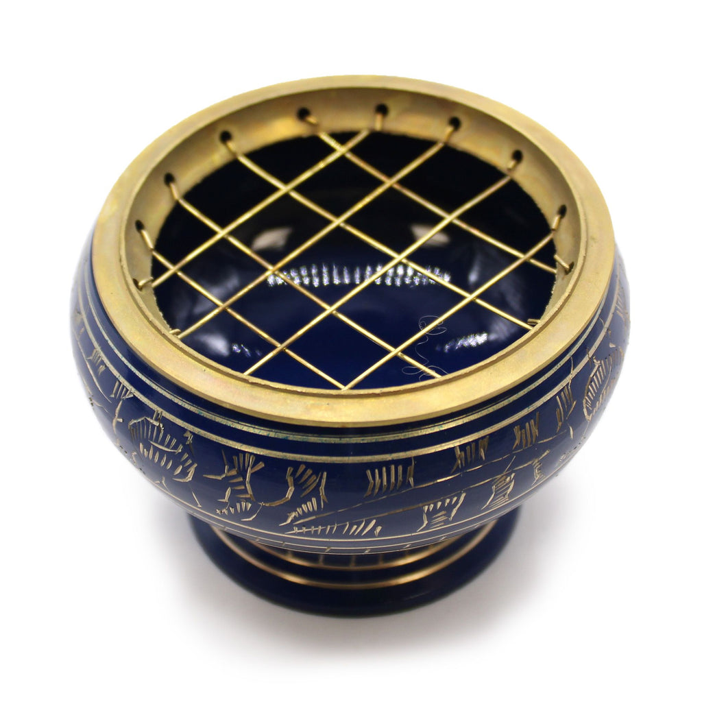 Brucia incenso Chakra in ottone alto — Gola