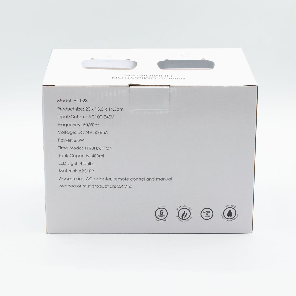 Diffusore a ultrasuoni — Design a coste — 400 ml