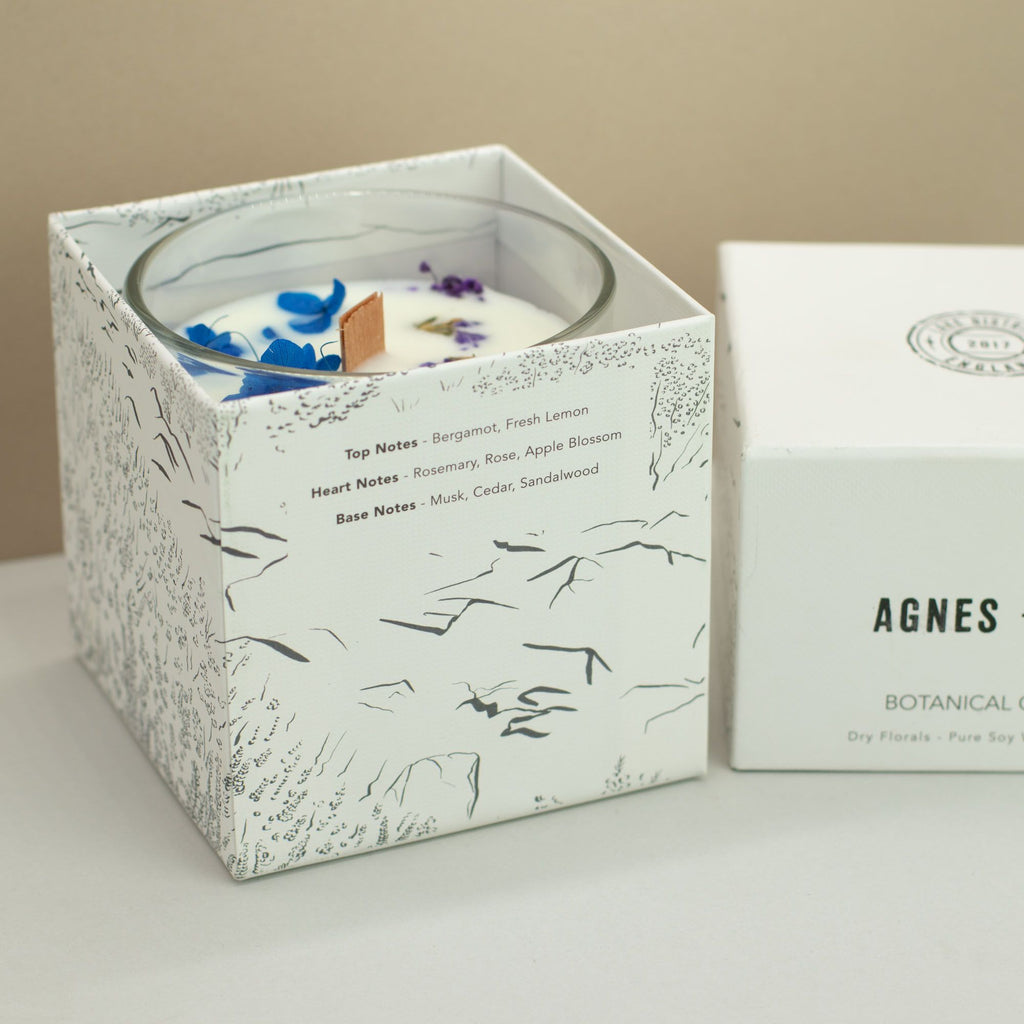 Candela botanica in cera di soia Agnes + Cat — Brughiera