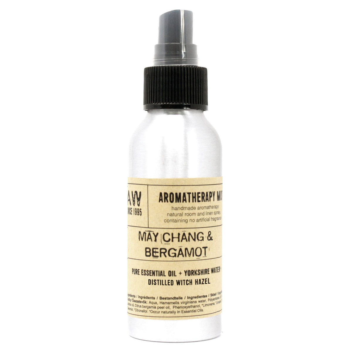 Spray aromatico con oli essenziali — May Chang e bergamotto — 100 ml