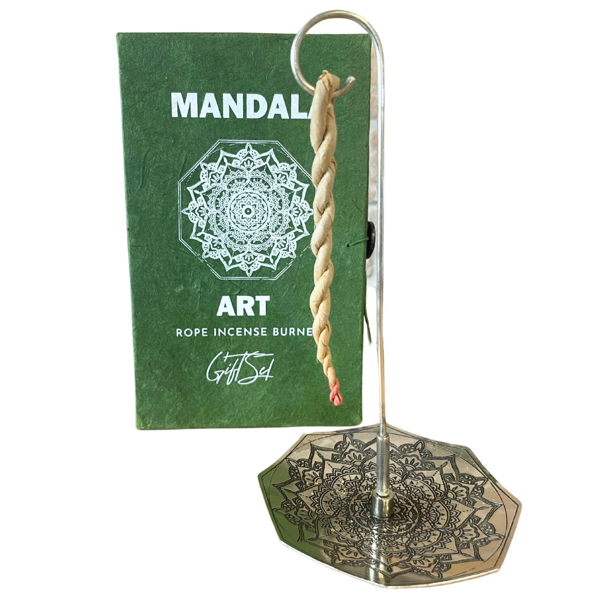 Set incenso a corda e portaincenso — Mandala floreale