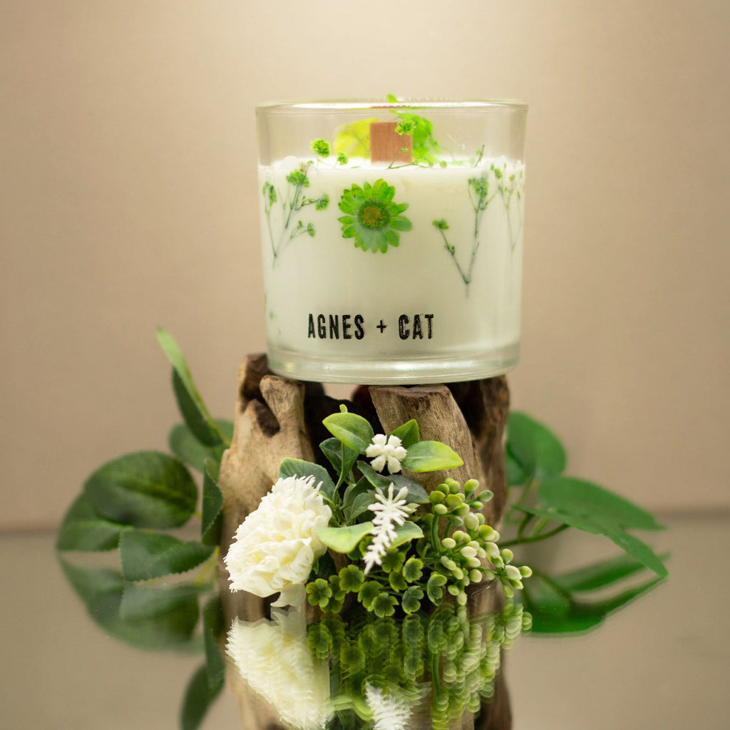 Candela botanica in cera di soia Agnes + Cat — Bacche di brughiera