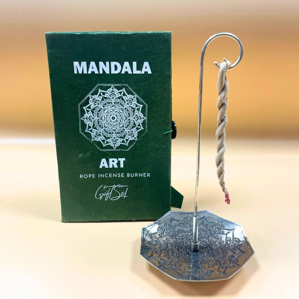 Set incenso a corda e portaincenso — Mandala floreale