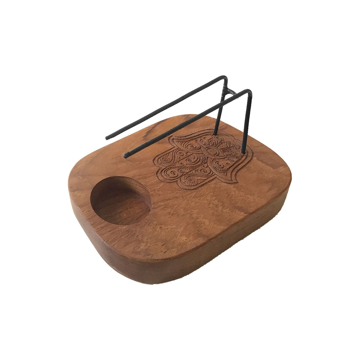 Bruciatore per Palo Santo in teak e metallo — Hamsa