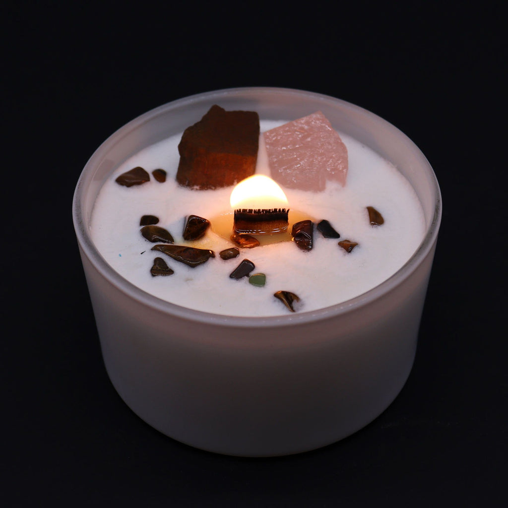 Candela Chakra con cristalli — Sacrale