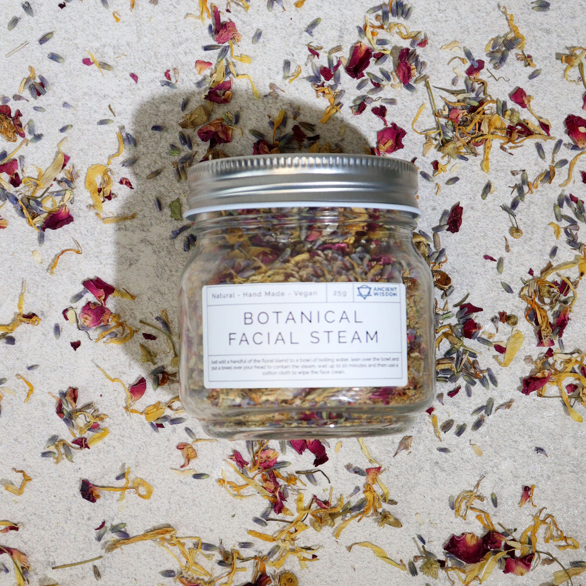 Miscela botanica per bagno di vapore viso — 25 g