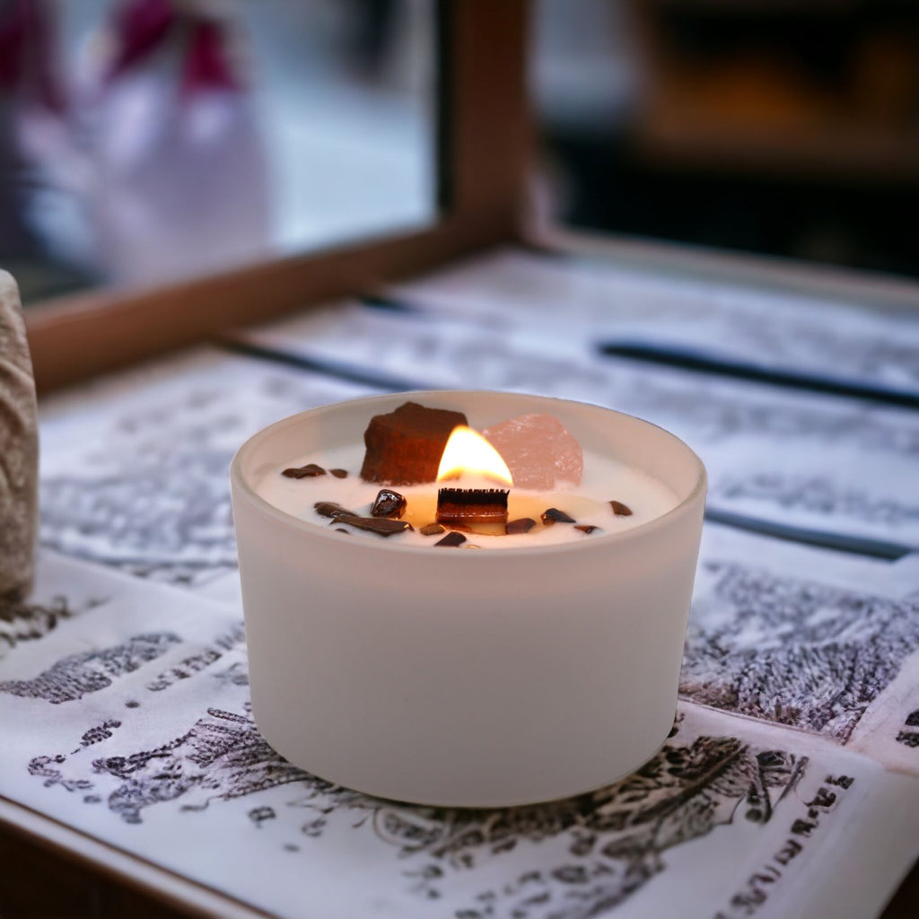 Candela Chakra con cristalli — Sacrale