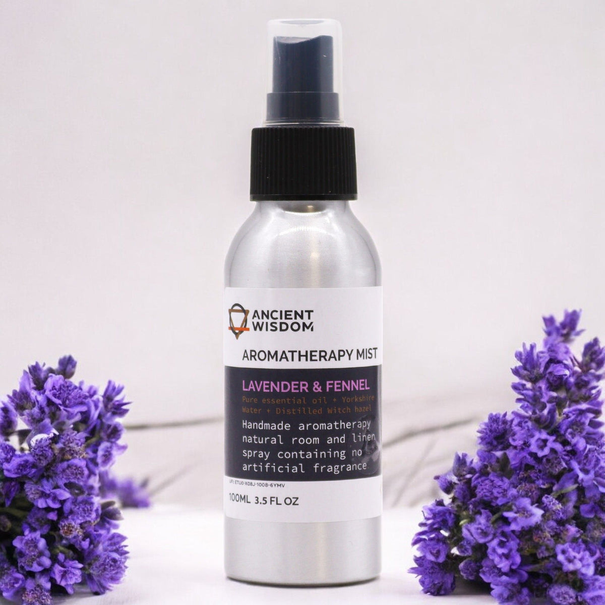 Spray aromatico con oli essenziali — Lavanda e finocchio — 100 ml
