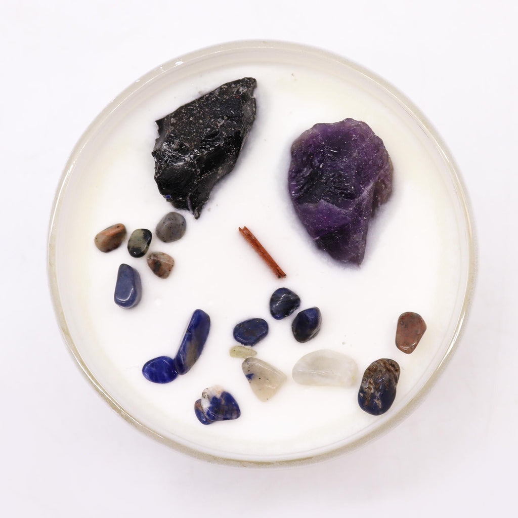 Candela Chakra con cristalli — Plesso solare