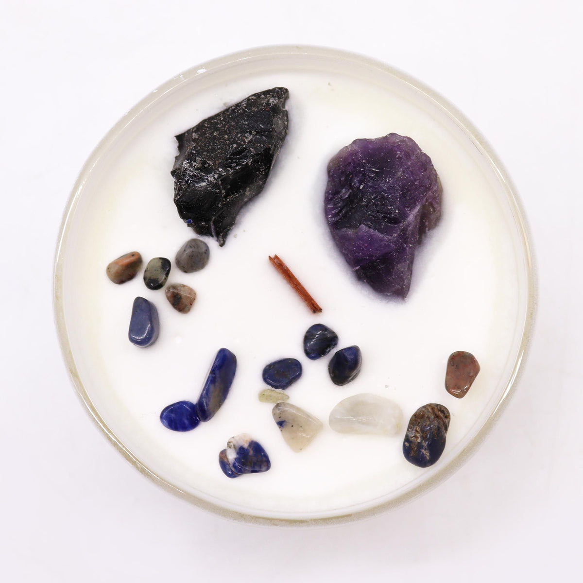 Candela Chakra con cristalli — Plesso solare
