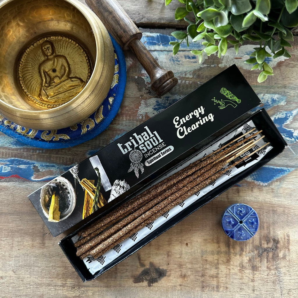 Set incenso e portaincenso in ceramica Tribal Soul — Rituale di rinnovamento