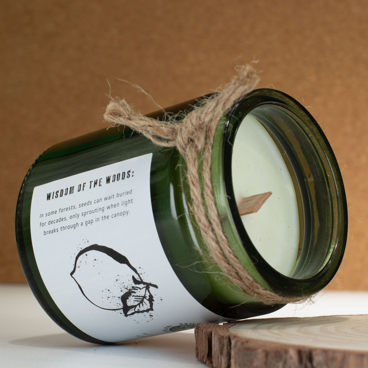Candela in cera di soia Greenman — Resina del bosco