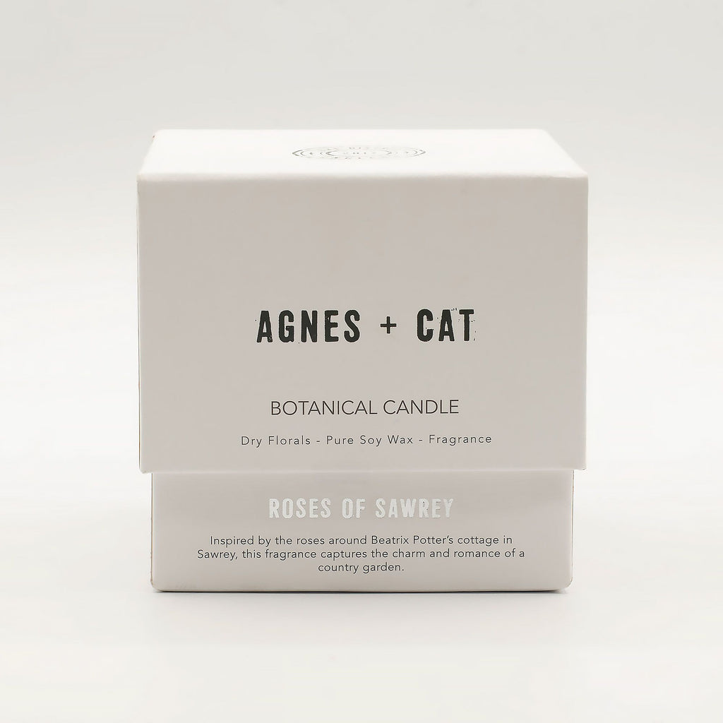 Candela botanica in cera di soia Agnes + Cat — Rose di Sawrey
